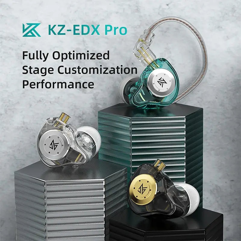 EDX PRO HIFI Bass Dynamic Earbuds - Sport Noise Cancelling In-Ear Monitors
