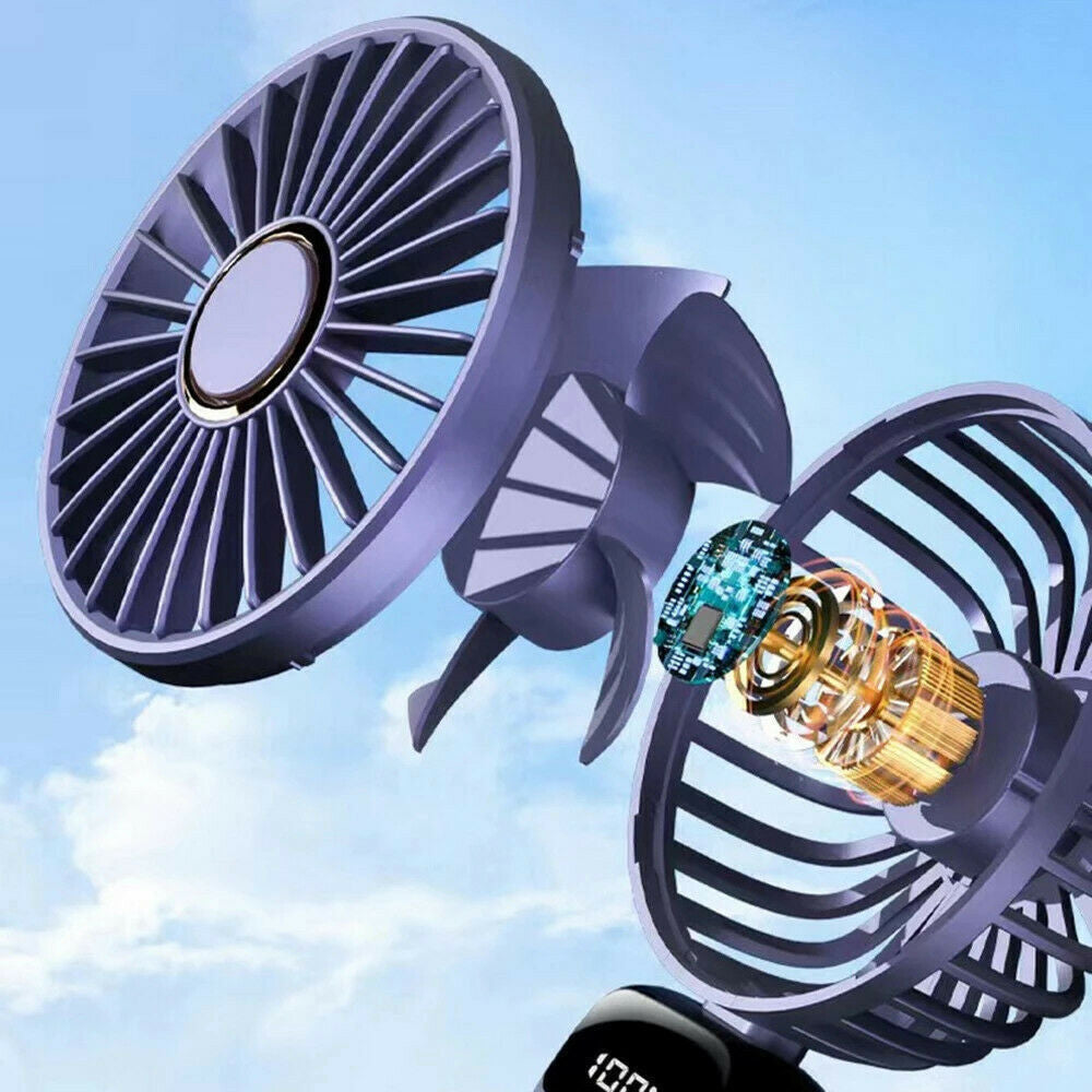 Portable Hand-Held Fan Mini Folding Desk Fan Cooler Cooling USB Rechargeable UK