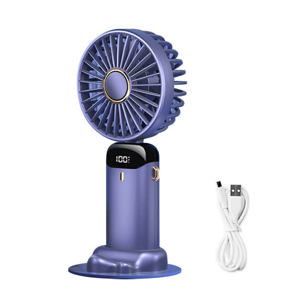 Portable Hand-Held Fan Mini Folding Desk Fan Cooler Cooling USB Rechargeable UK